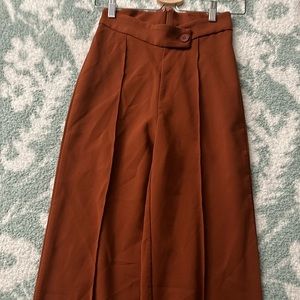 High waisted boot cut trousers